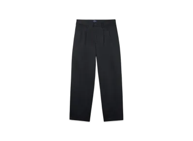 Noah Twill Double-Pleat Pant "Black"
