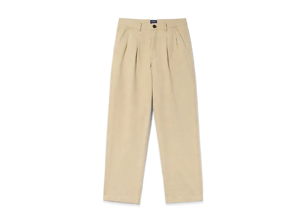 Noah Double Pleat Cotton Pant "Sand"
