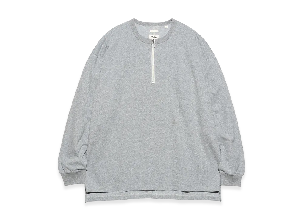 nanamica Half Zip L/S Tee "HeatherGray"