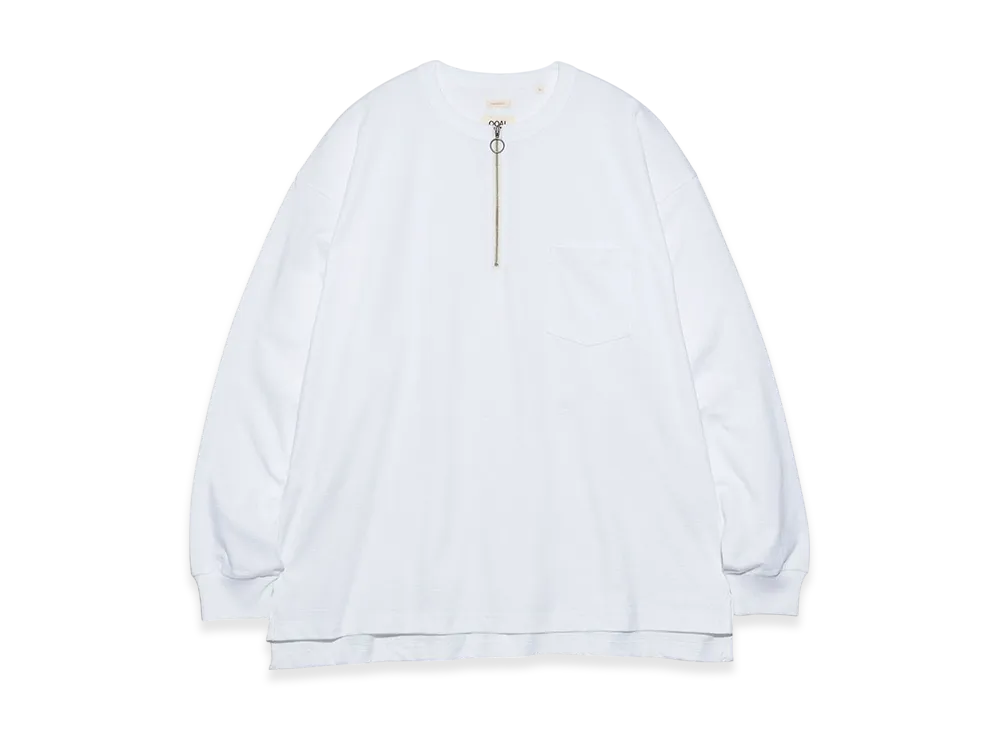 nanamica Half Zip L/S Tee "OffWhite"