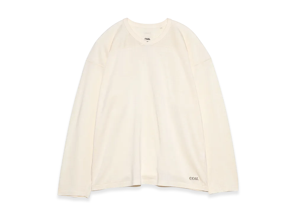 nanamica Rayon Cotton L/S Tee "Ivory"