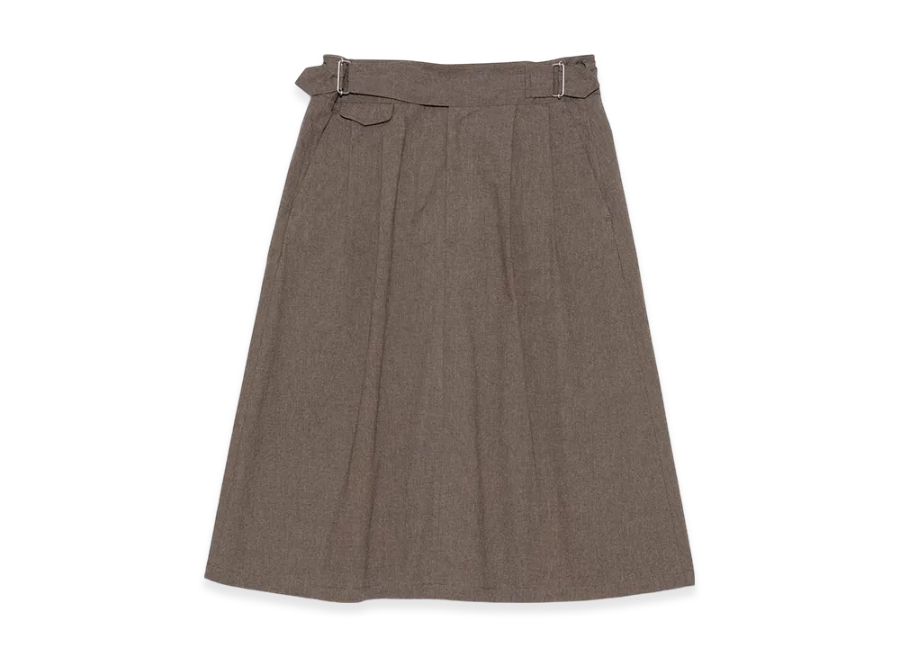 nanamica Cotton Buff Cloth Gurkha Skirt "Brown"