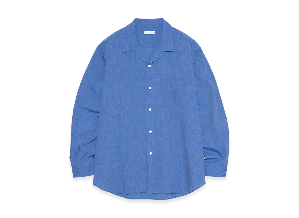 nanamica Open Collar End On End Shirt "Blue"