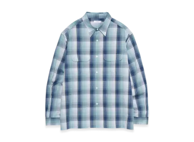 nanamica Regular Collar Pique Shirt "Navy/Mint"