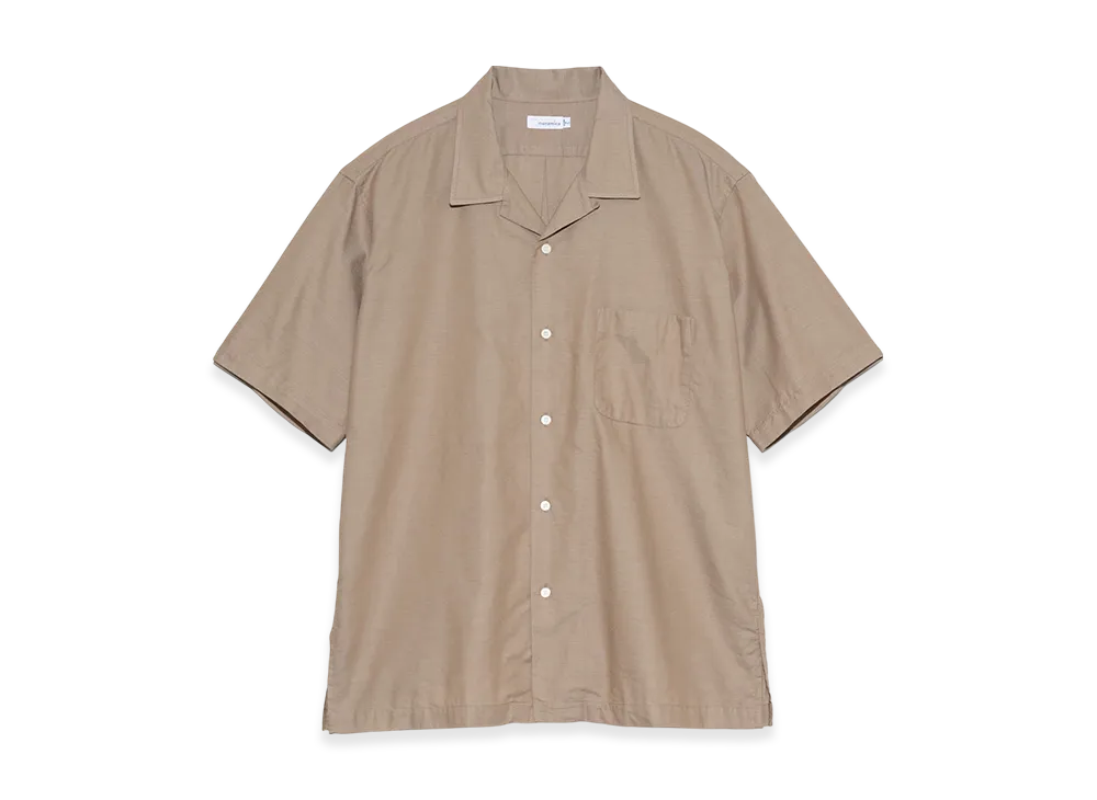 nanamica Open Collar Panama S/S Shirt "Beige"