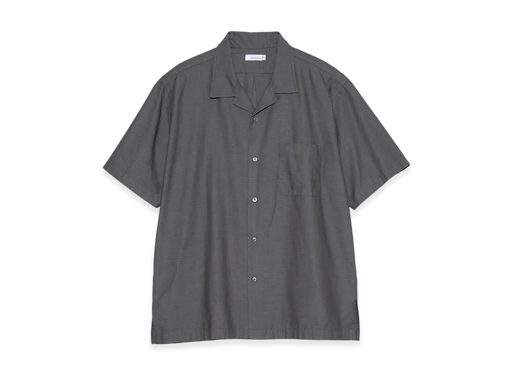 nanamica Open Collar Panama S/S Shirt "Gray"