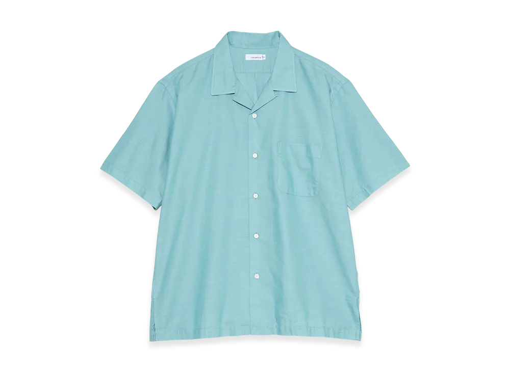 nanamica Open Collar Panama S/S Shirt "Mint"