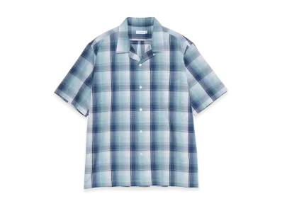 nanamica Open Collar Pique S/S Shirt "Navy/Mint"