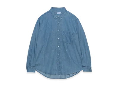 nanamica Regular Collar Light Denim Shirt "Indigo"