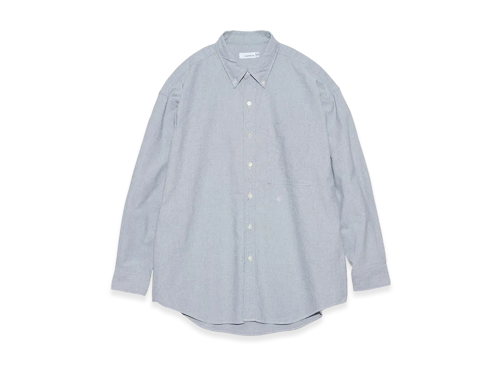 nanamica Button Down Wind Shirt "GrayishNavy"
