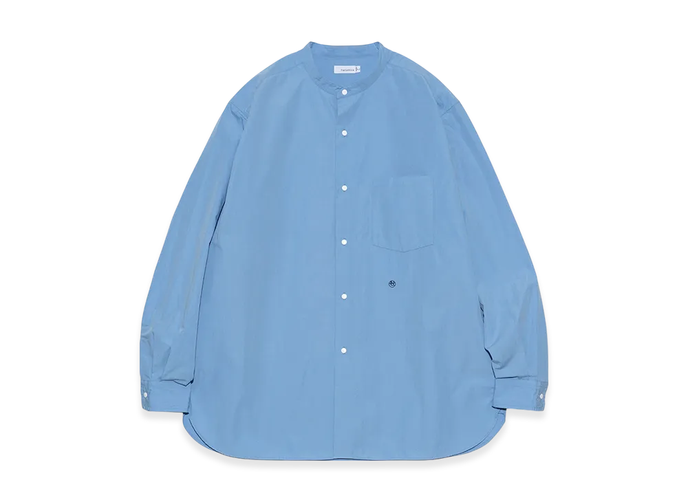 nanamica Band Collar Wind Shirt "Sax"