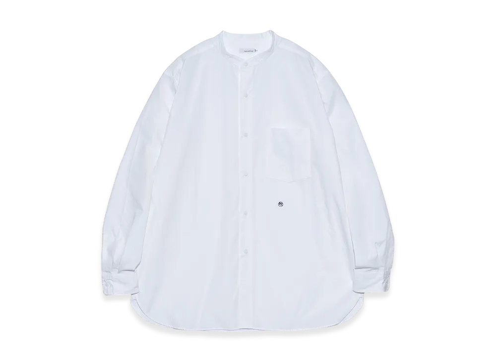 nanamica Band Collar Wind Shirt "OffWhite"
