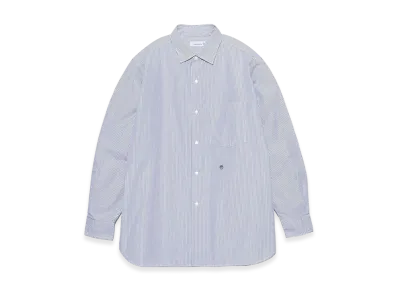 nanamica Regular Collar Stripe Wind Shirt "Navy"