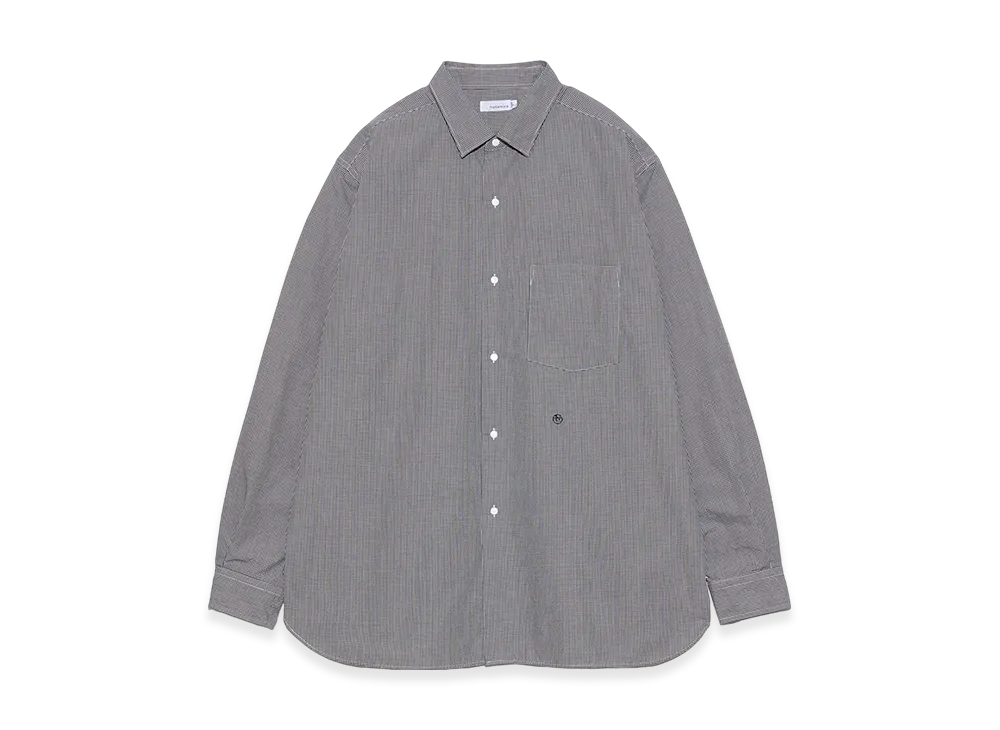 nanamica Regular Collar Gingham Check Wind Shirt "Navy"