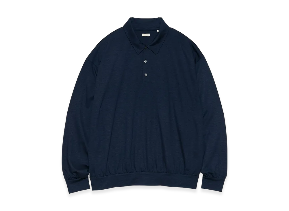 nanamica Wool L/S Polo "Navy"
