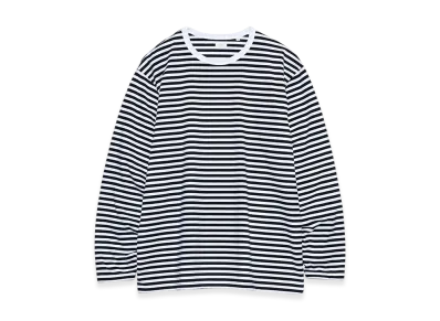 nanamica Coolmax Stripe Jersey L/S Tee "Black/White"