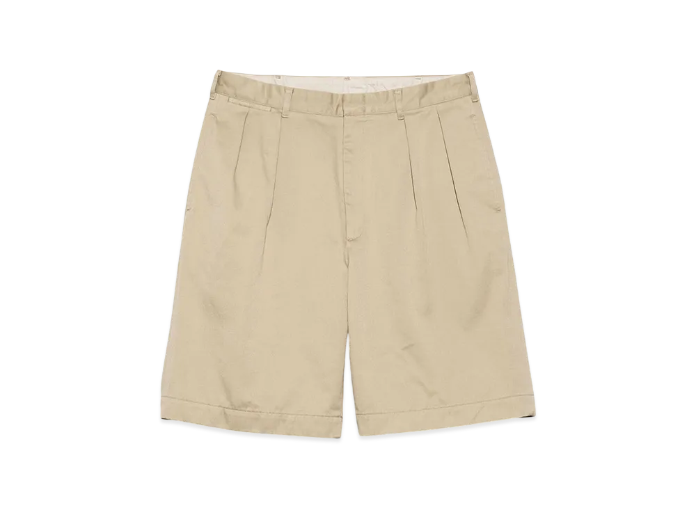 nanamica Double Pleat Chino Shorts "Khaki"