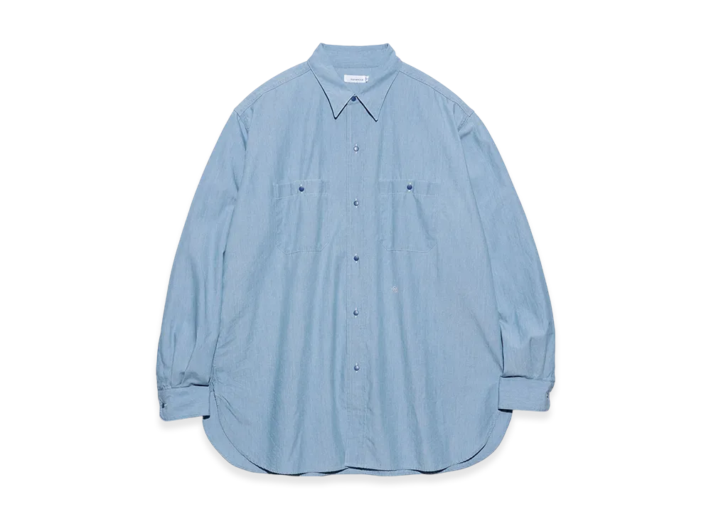 nanamica Regular Collar Chambray Shirt "IndigoBleach"