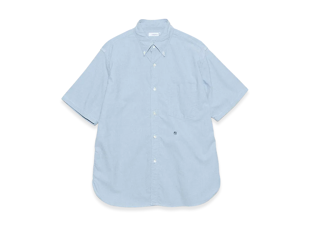nanamica Button Down Wind S/S Shirt "GrayishNavy"