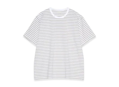 nanamica Coolmax Stripe Jersey Tee "SandBeige/White"
