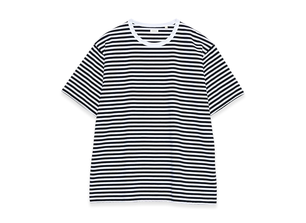 nanamica Coolmax Stripe Jersey Tee "Black/White"
