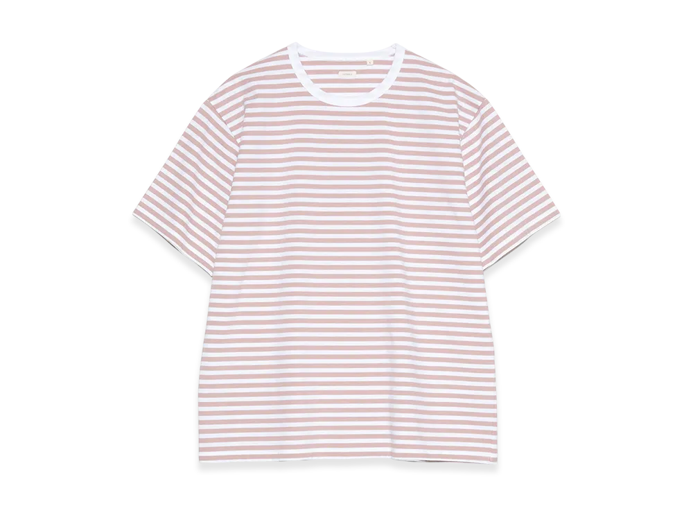 nanamica Coolmax Stripe Jersey Tee "Pink/White"