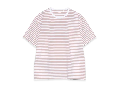 nanamica Coolmax Stripe Jersey Tee "Pink/White"