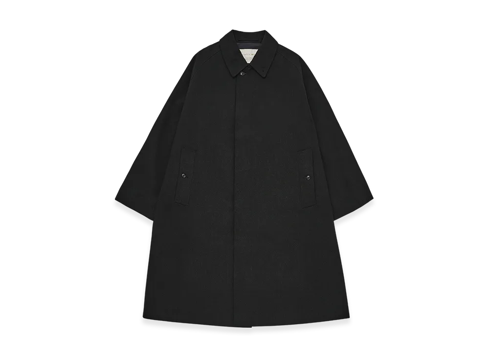 nanamica x Spiber Balmacaan Coat "Black"