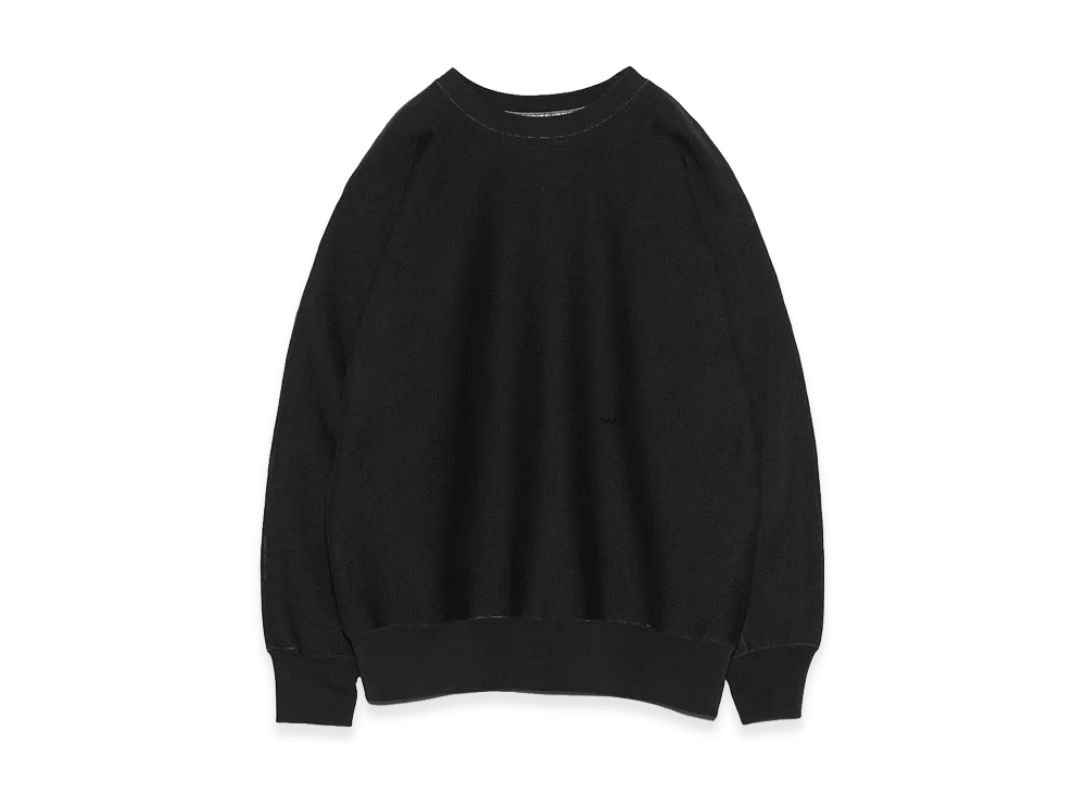 nanamica Crew Neck Sweat Shirt "Black"