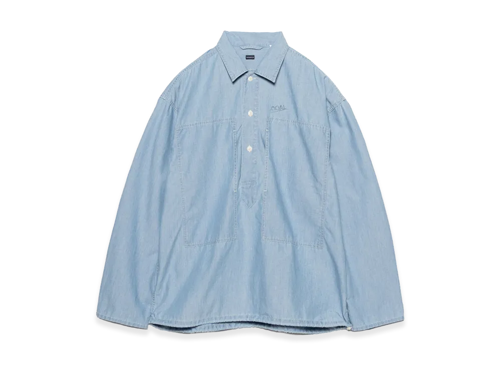 nanamica Chambray Pullover Shirt Jacket "Light Indigo"