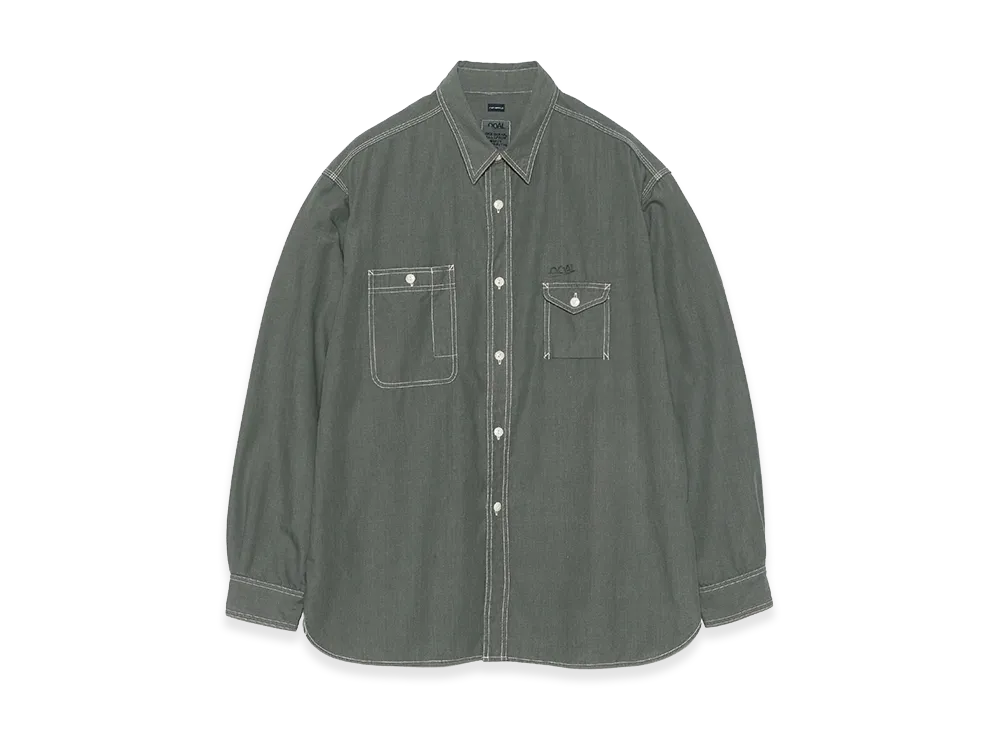 nanamica Regular Collar Chambray Shirt "Gray"