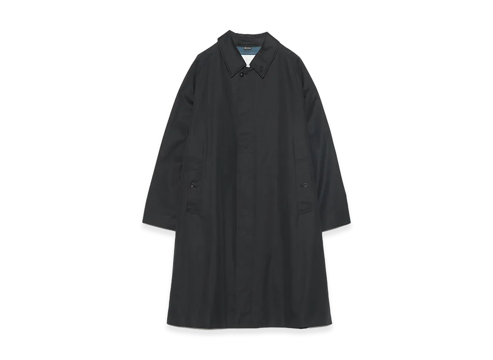 nanamica 2L Cotton Gore-Tex Balmacaan Coat "Black"