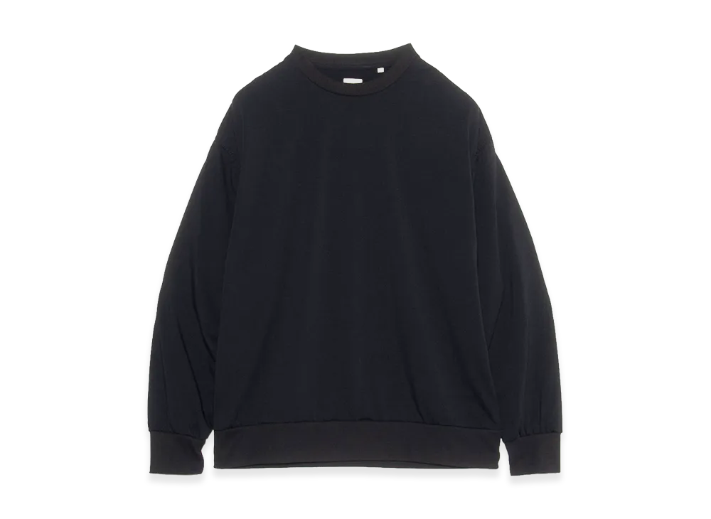 nanamica Polyester Pile Crew Neck Sweat "Black"
