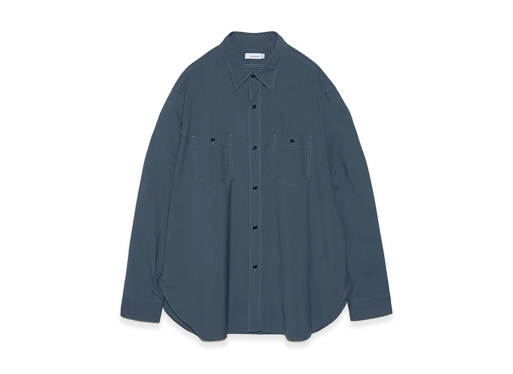 nanamica Polyester Wool Field Shirt "Blue"