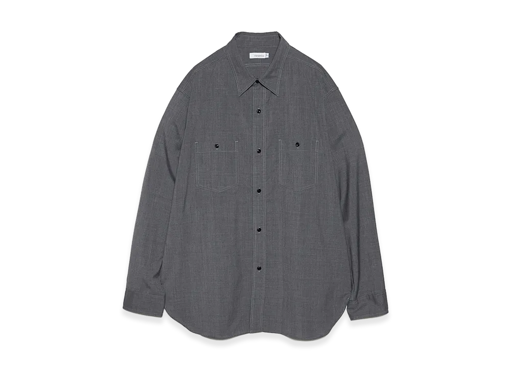 nanamica Polyester Wool Field Shirt "Gray"