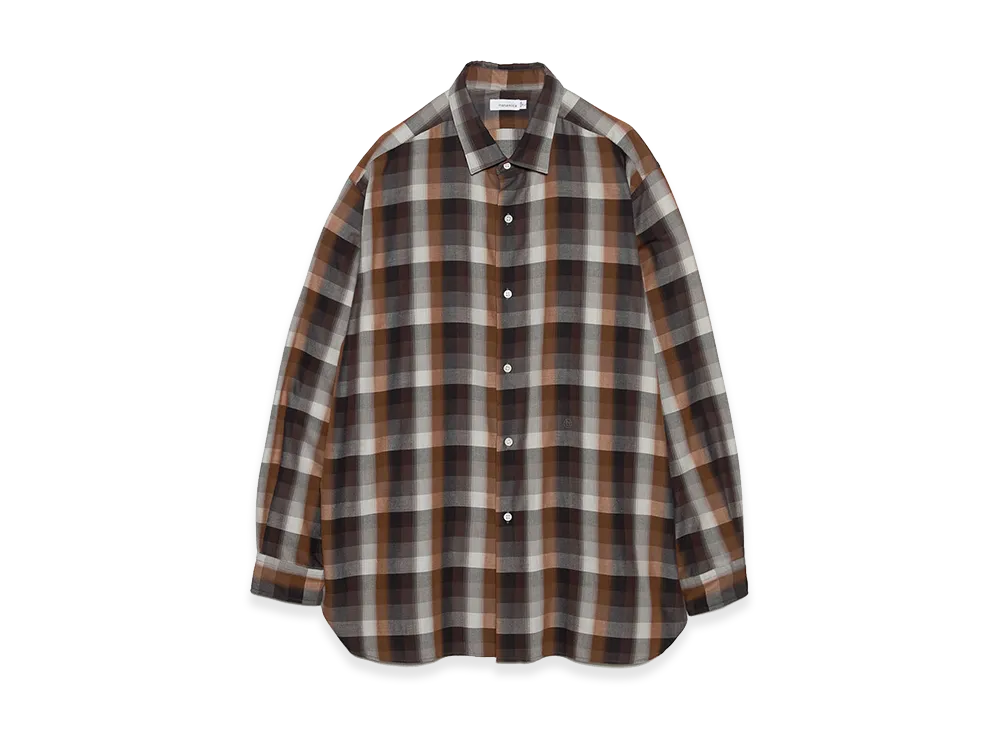nanamica Regular Collar Wind Shirt "Brown"