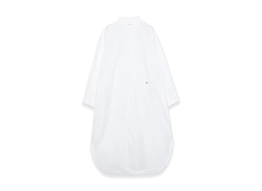 nanamica Band Collar Wind Shirt Dress "Off White"