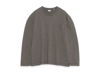 nanamica Micro Stripe Pocket L/S Tee "Black/Gray"