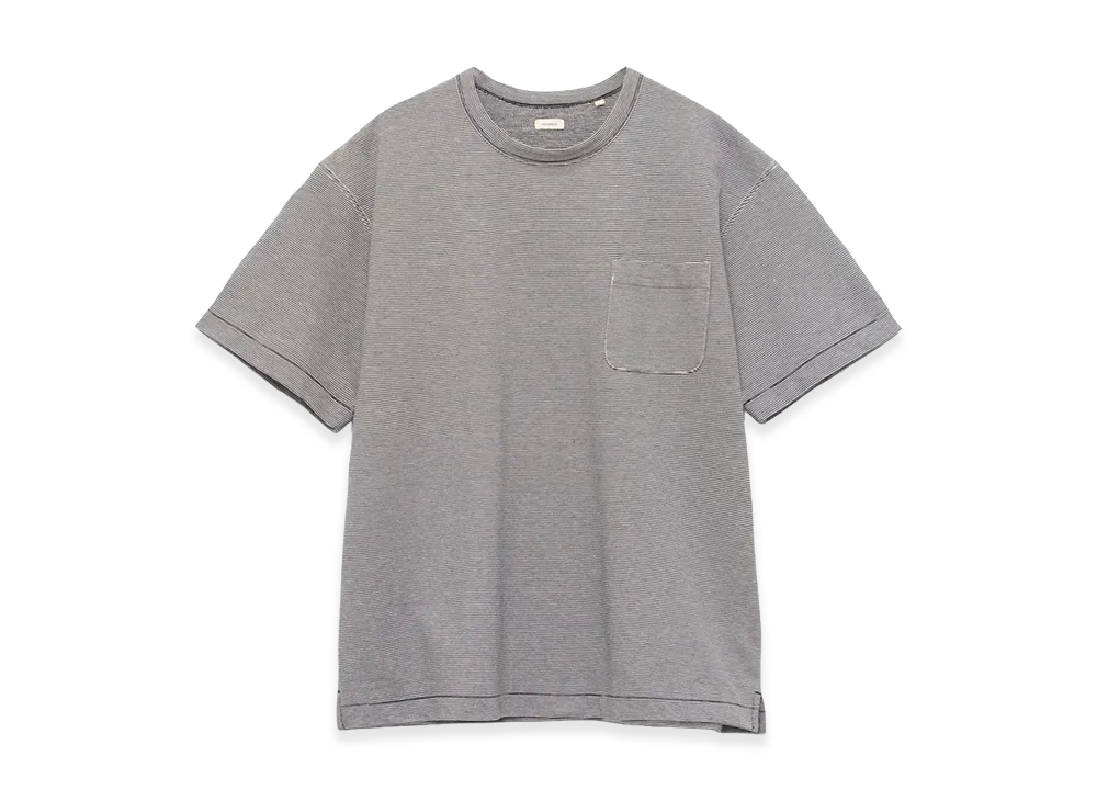 nanamica Micro Stripe Pocket Tee "Navy/White"