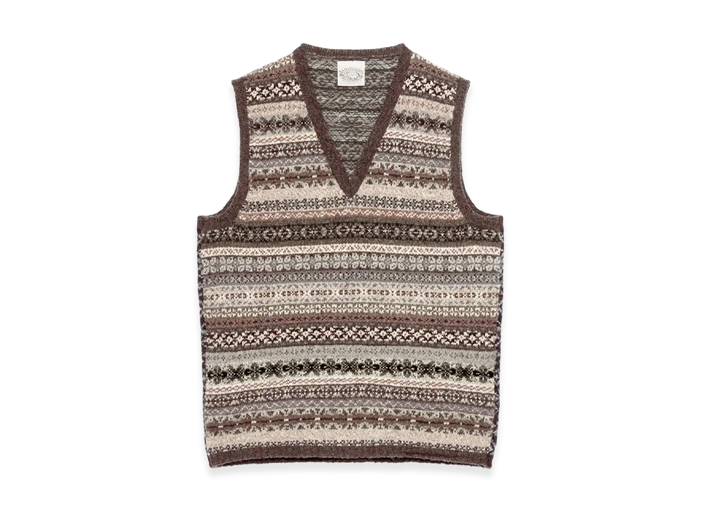 nanamica x JAMIESON'S Vest "Beige Mix"