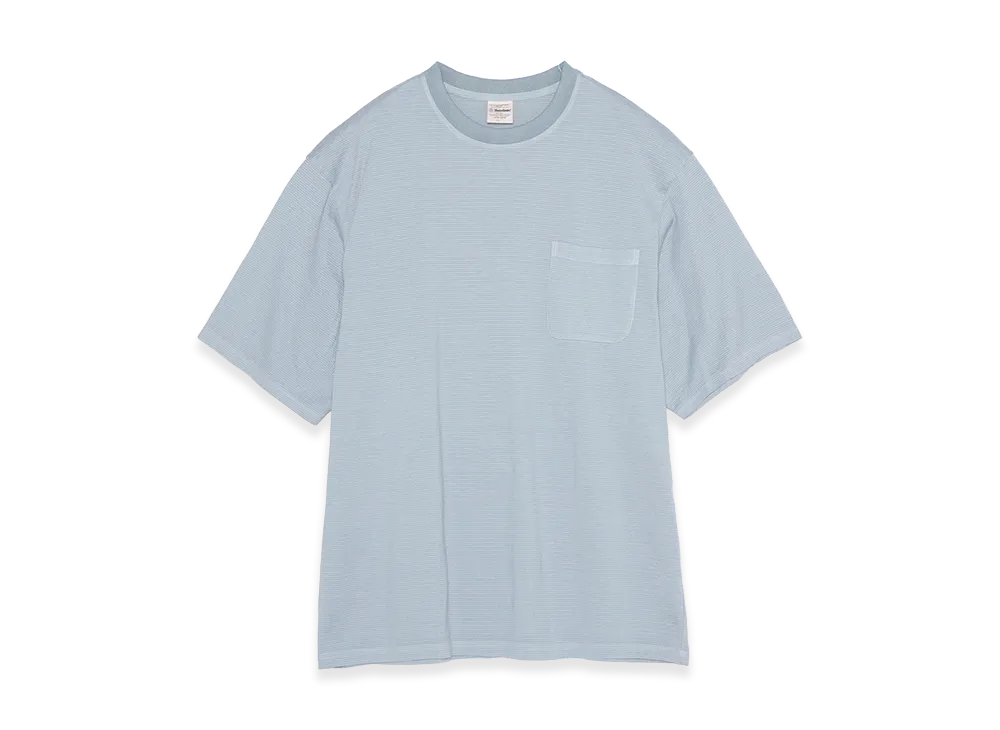 nanamica x Yonetomi Garment Dyed Border Pk Tee "Gray"