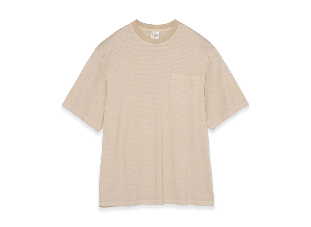 nanamica x Yonetomi Garment Dyed Border Pk Tee "Beige"