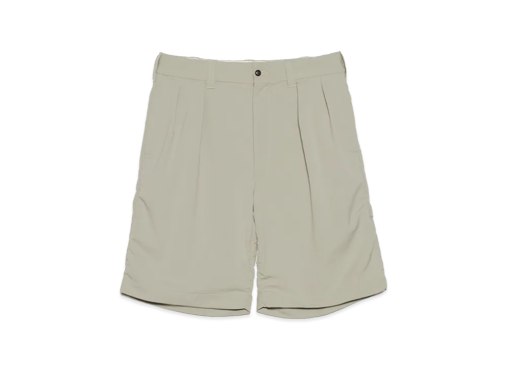 nanamica Alphadry Double Pleat Shorts "Light Khaki"