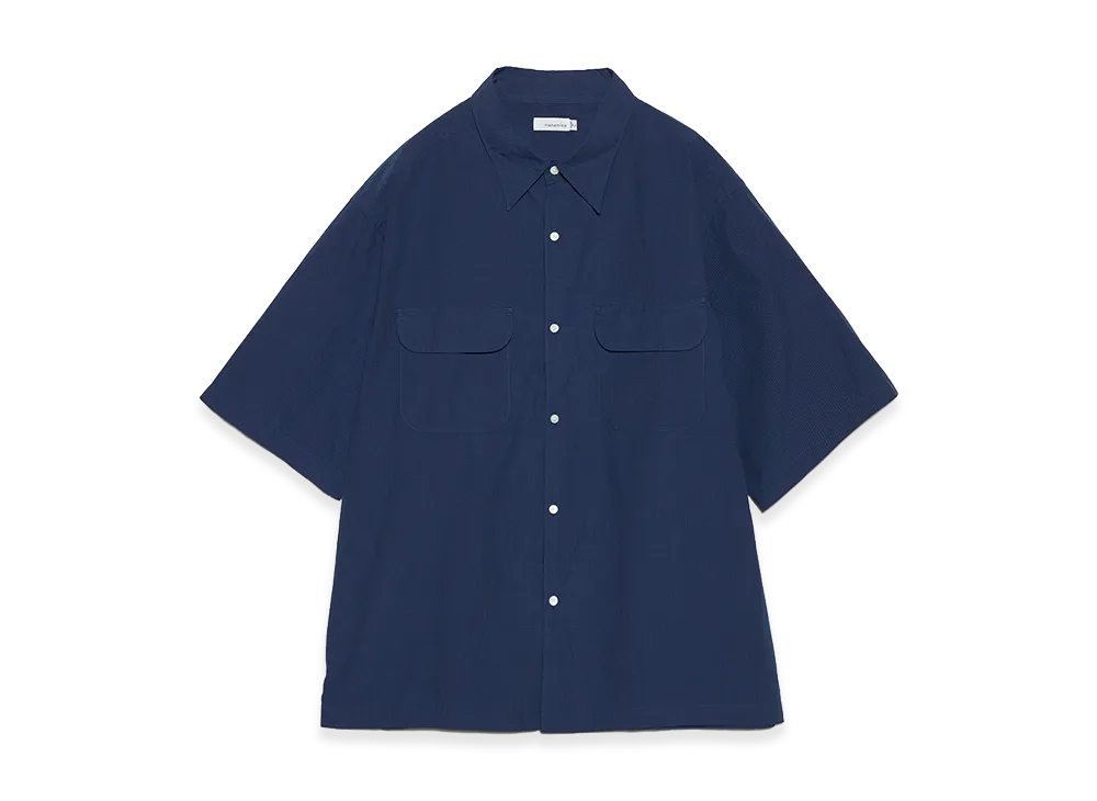 nanamica Regular Collar S/S Shirt "Dark Navy"