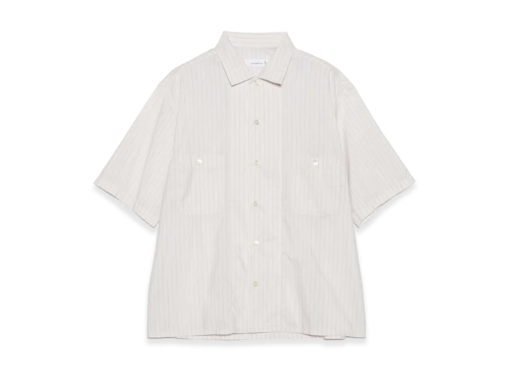 nanamica Cotton Polyester Poplin S/S Shirt "White"