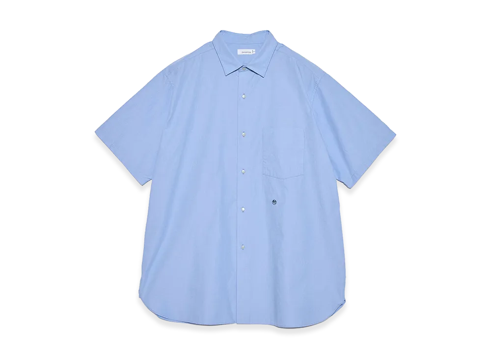 nanamica Regular Collar Wind S/S Shirt "Sax"