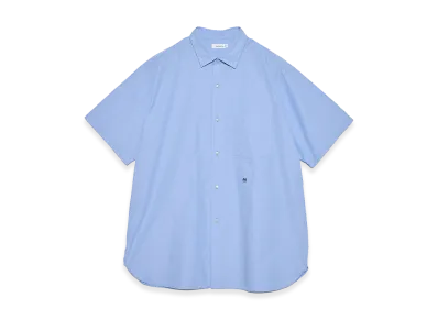 nanamica Regular Collar Wind S/S Shirt "Sax"