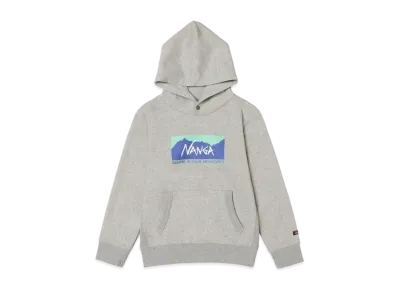 NANGA Eco Hybrid Box Logo Kids Sweat Hoodie(Kids) "L.Gry"