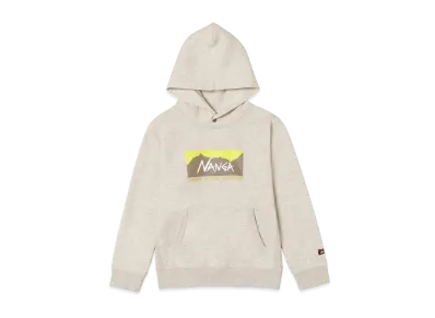 NANGA Eco Hybrid Box Logo Kids Sweat Hoodie(Kids) "Oatmeal"