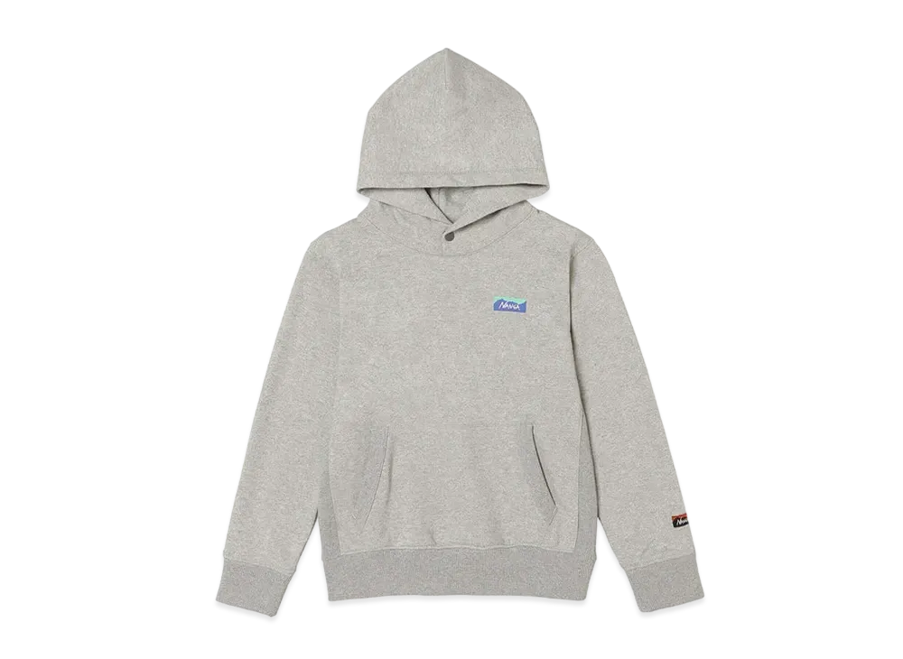 NANGA Eco Hybrid Mini Box Logo Kids Sweat Hoodie(Kids) "L.Gry"